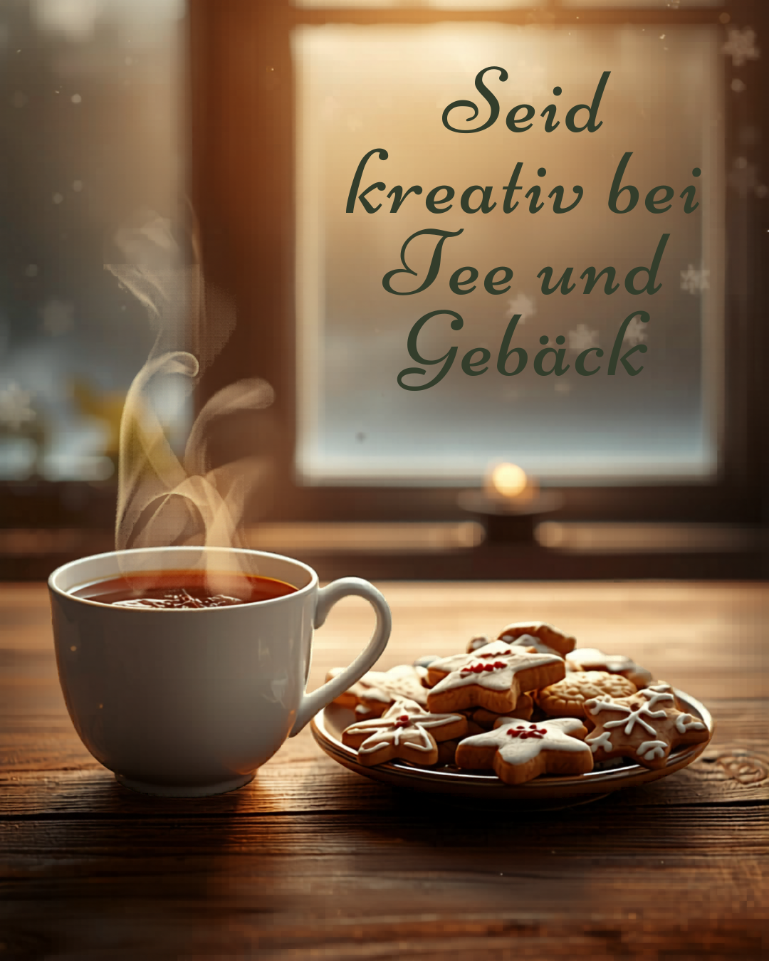 Sei kreativ bei Tee und Gebäck